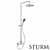 STURM Air Shower Set: Thermostat, Overhead Shower, Hand Shower 3D model small image 1