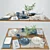 Elegant Serving Tray Set 3D model small image 1