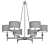 Elegant ELK Group Chandelier 3D model small image 3