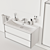 Modern Lacquered Vanity Unit with Drawers 3D model small image 3