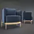 Sleek Modern Laci Armchair 3D model small image 1