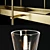 Glass Torch Linear Chandelier: Elegant Lighting Solution 3D model small image 2