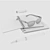 Stylish Cartier Glasses Set 3D model small image 2