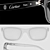 Stylish Cartier Glasses Set 3D model small image 3