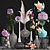 Mixed Floral Bouquet: Hydrangea, Paeonia, Iris & Lilium 3D model small image 1