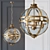 Title: Eichholtz Lantern Hagerty Brass Chandelier 3D model small image 1