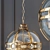 Title: Eichholtz Lantern Hagerty Brass Chandelier 3D model small image 2