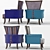 Rosita Eclectic Armchair | Contemporary Style 3D model small image 2