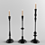 Gorgeous Ripple Candleholders Set 3D model small image 1