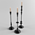 Gorgeous Ripple Candleholders Set 3D model small image 3