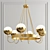 Elegant Scalloped Chandelier: Arteriors Cleo 3D model small image 1