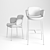 Modern Comfort: Arrmet Macka Armchair & Stool 3D model small image 3