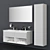 Modern Lacquered Vanity Unit with Drawers 3D model small image 1