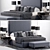 Luxury Sullivan Upholstered Bed 3D model small image 1
