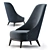 Modern Contemporary Opera Leslie Armchair 3D model small image 1