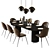 Bettle Dining Set: Elegant and Modern 3D model small image 2