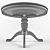 Elegant Walnut Dining Table 3D model small image 3