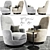 Minotti Jacques Armchair Set with Table 3D model small image 1