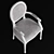 French Style Dining Chair: Elegant and Classic 3D model small image 3