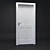 Elegant White Lacquered Doors 3D model small image 3