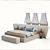 Alberta SEMIRA 2 Bed: Sleek and Elegant 3D model small image 2