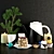 Elegant Porcelain Tea Set 3D model small image 1