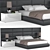 Poliform Contemporary Bed with Textures 3D model small image 1