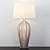 Elegant White Ceramic Table Lamp 3D model small image 1