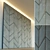 Elegant Soft Wall with Metal Moldings | 2 Material Variants 3D model small image 1