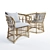 Elegant San Francisco Rattan Chair 3D model small image 1