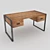 Urban Wood Metal Table: Loft Designe 10776 3D model small image 1