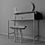 Elegant Rozel Dressing Table 3D model small image 3