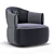 Elegant Trussardi Larzia Armchair 3D model small image 1