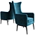 VIVIAN Modern Armchair | Stylish and Comfortable 3D model small image 1