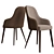 Elegant Armrest Chair 3D model small image 1