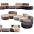 Sedutalonga Modular Sofa: Italian Elegance 3D model small image 1