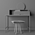 Elegant Rozel Dressing Table 3D model small image 3