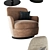 Modern Minotti Armchair Set - Elegant Design & Complete Accessories 3D model small image 2