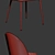 Elegant Charcoal Dining Chair 3D model small image 2
