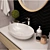 Modern Bathroom Vanity Set 3D model small image 2