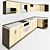 Transformable Corner Modular Kitchen 3D model small image 1