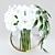 Elegant White Iris 3D Model 3D model small image 1