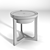 Modern Edge Leather Side Table 3D model small image 3