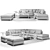 Luxury Italian Furniture: Poltrona Frau Sofa & Coffee Tables 3D model small image 3