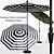 Premium Tilt Black Frame Patio Umbrellas 3D model small image 1