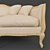 Modern Velvet Sofa 3D model small image 2