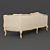 Modern Velvet Sofa 3D model small image 3