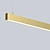 Gold LED Profile Lamp: Illuminate Your Workspace 3D model small image 2