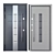 Stylish Inox Steel Entrance Door 3D model small image 3