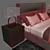 Elegant Chloe Letto Bed Set 3D model small image 2